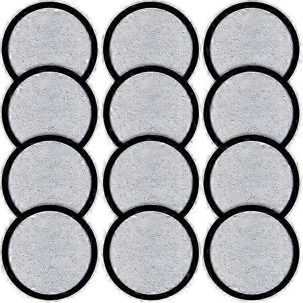 2026 Charcoal Water Filter Discs - 12-Pack Replacement Fits Most Coffee Machine Brewers