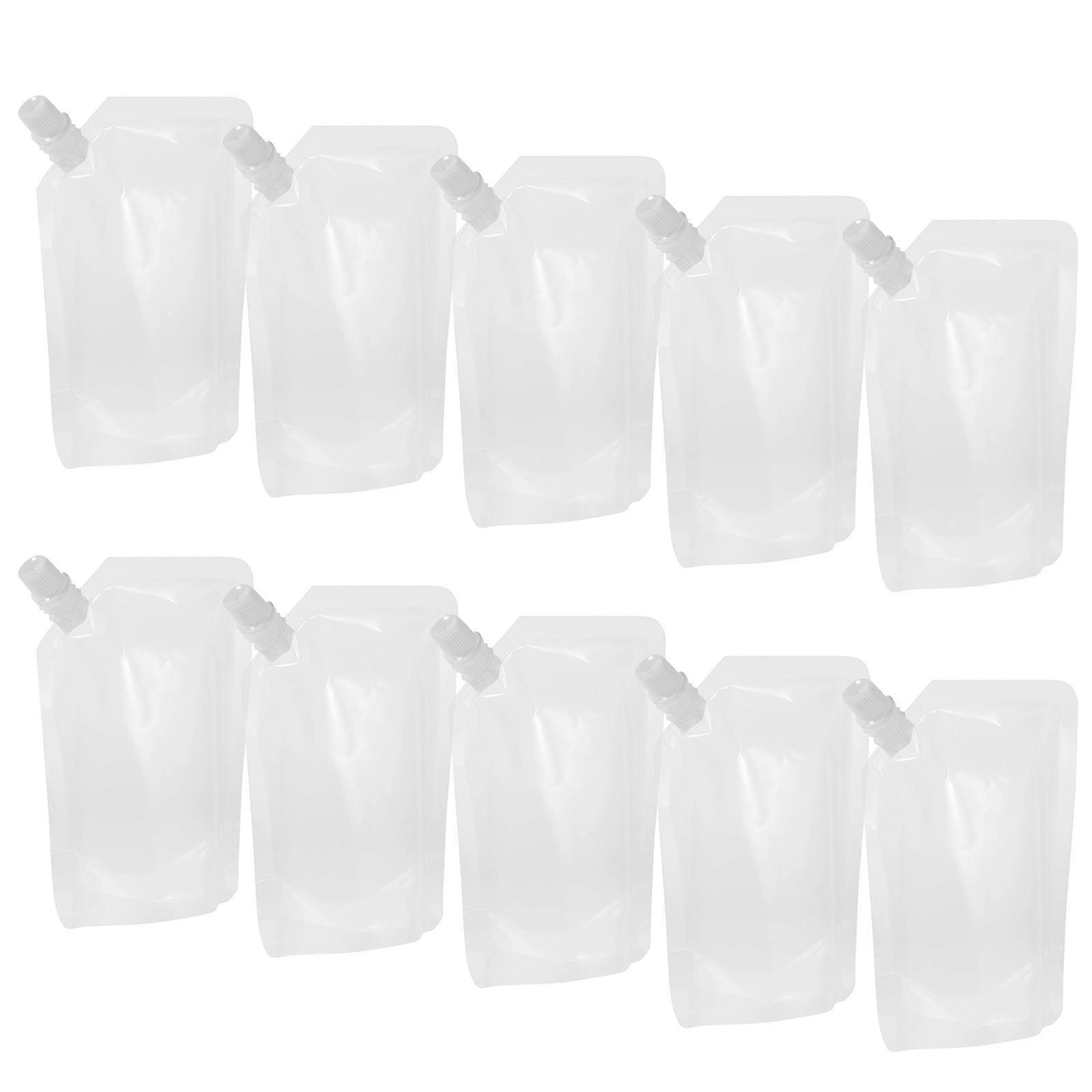 Liquor Pouch Plastic Flasks for Storage Use 50Pcs Transparent