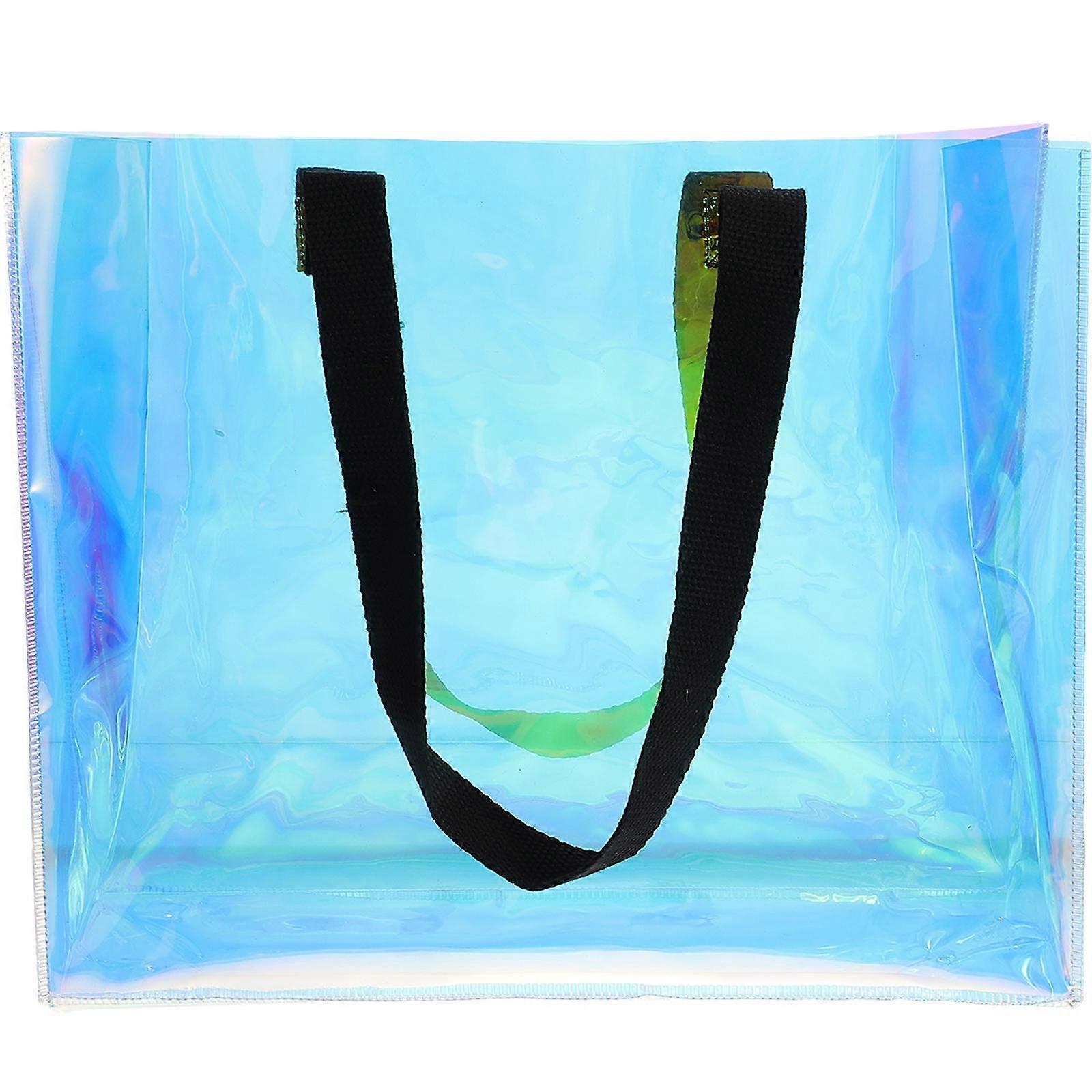 Multipurpose Tote Bag PVC Holographic Handbag for Beach 4Pcs