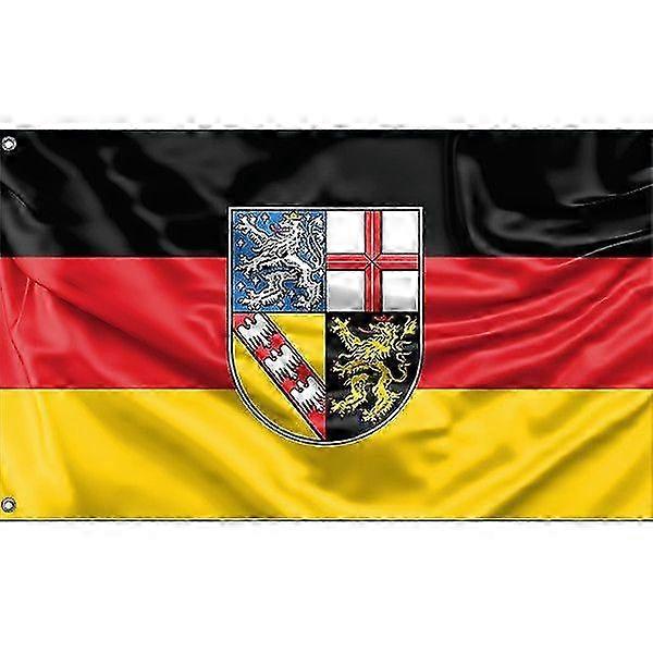 Saarland, Germany Flag