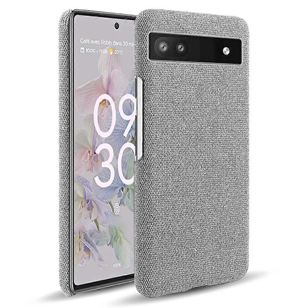 Cloth Texture Coating Shockproof Hard PC Phone Case Shell for Google Pixel 6a