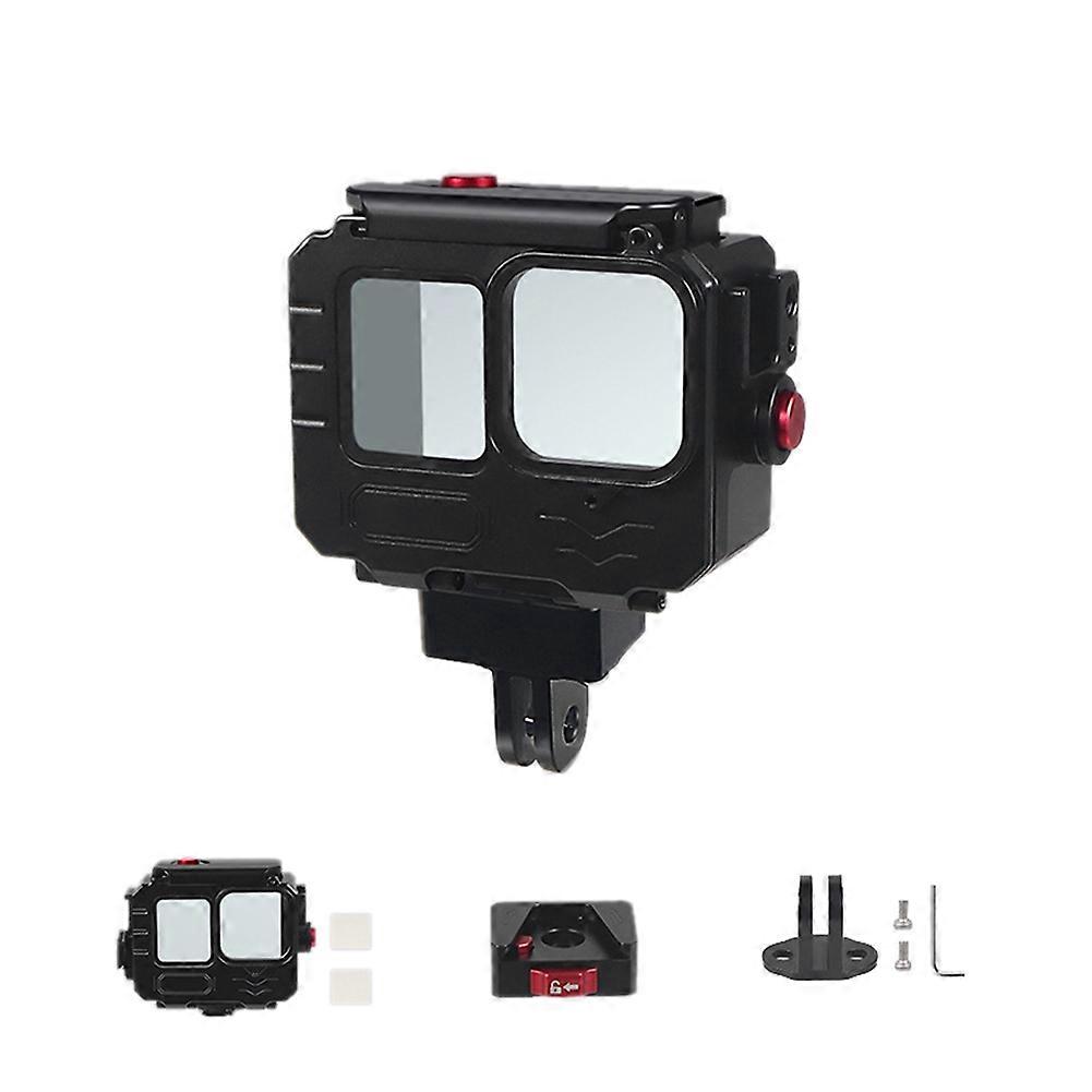 80M Waterproof Case for GoPro12/11/10 Action Camera Deep Diving Action Camera Protective Frame Case for GoPro B