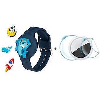 For AirTag Tracker Wristband Replaceable Cartoon Silicone Covers with Protective Films