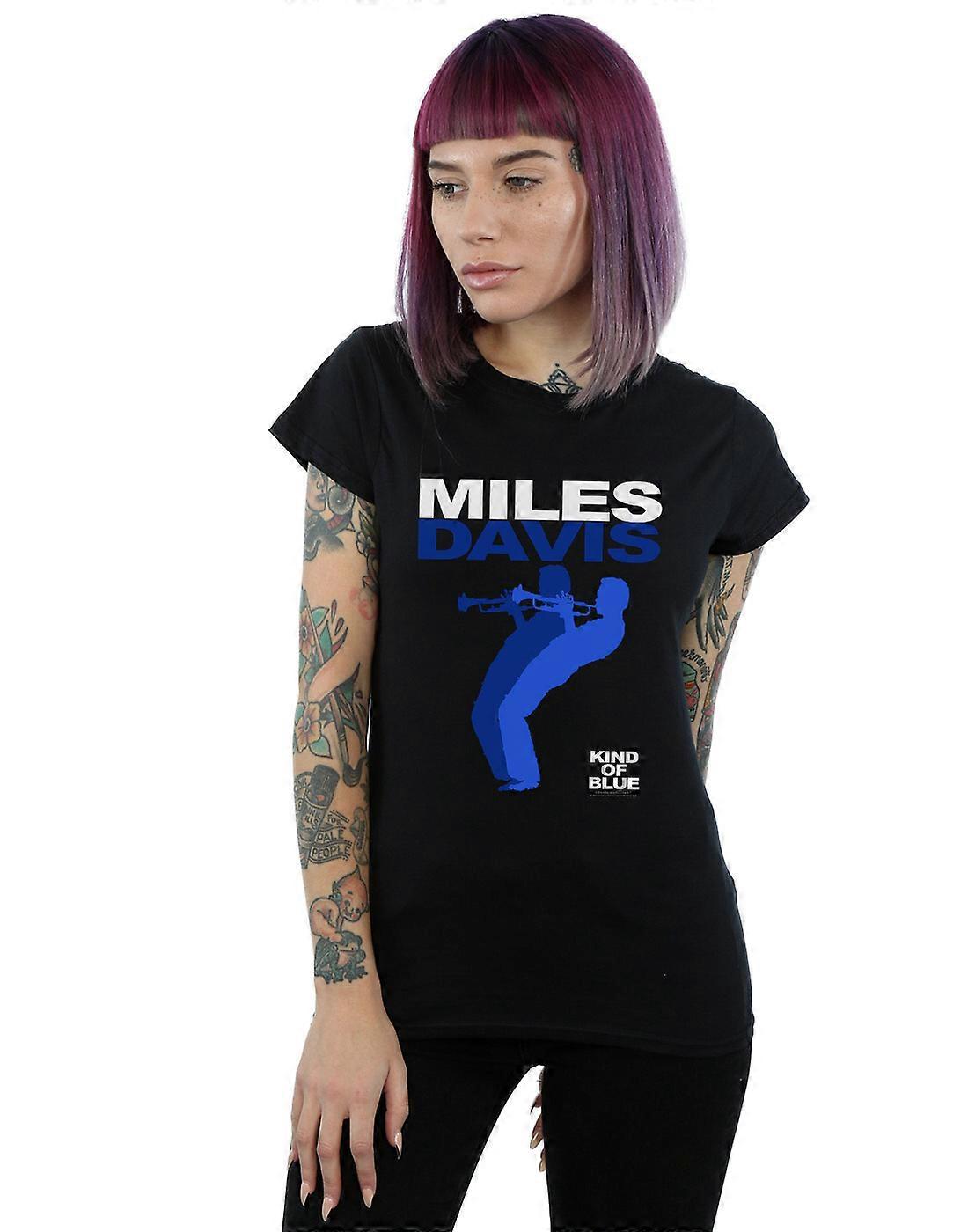 Tipo das mulheres de Miles Davis do T-shirt azul