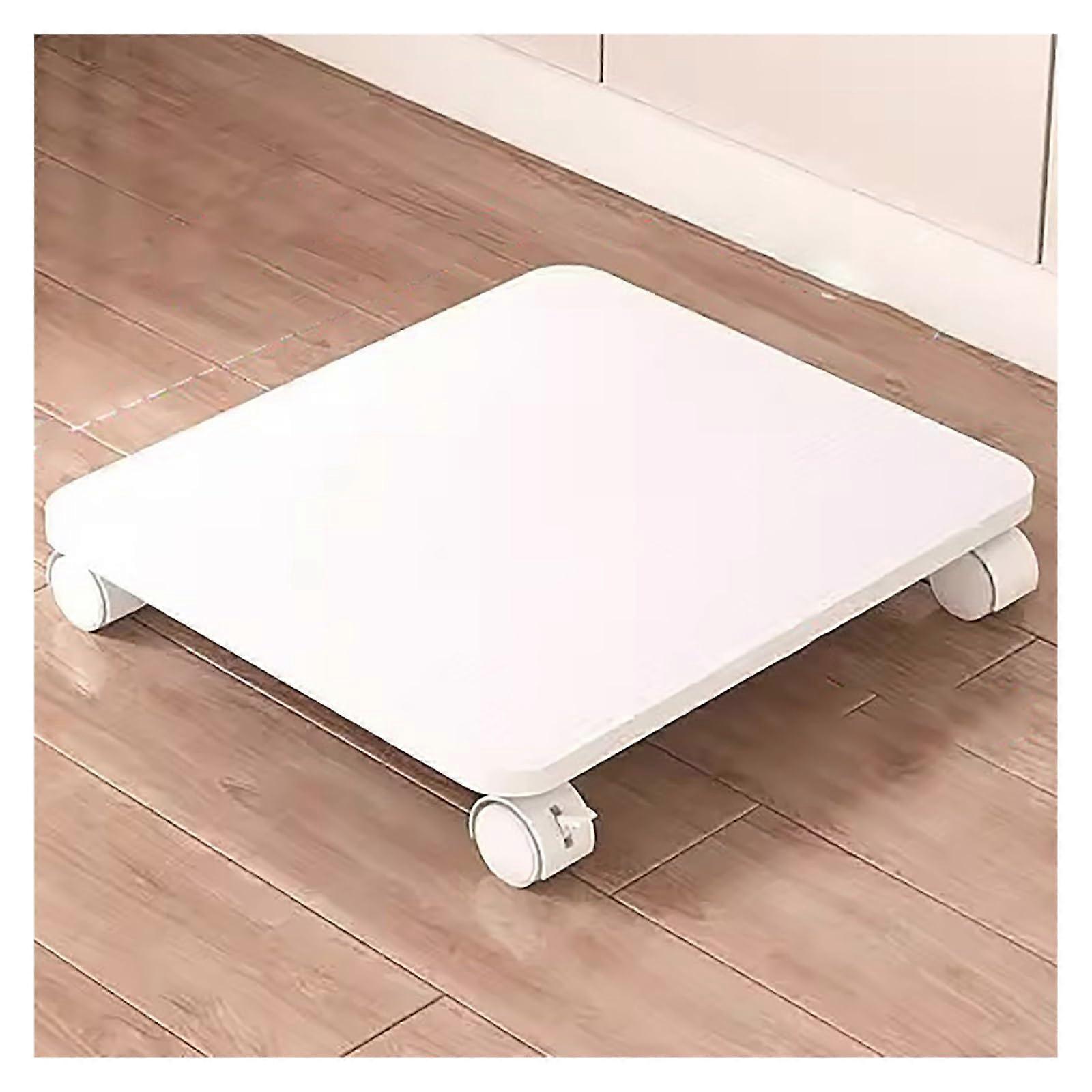 Printer Stand with Lockable Wheels, SpaceSaving Rolling Cart with Storage for Small Office, F40*45 White