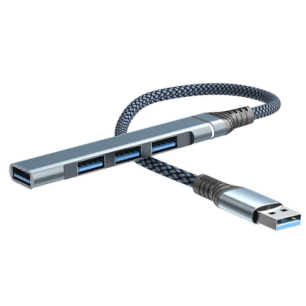 USB Hub 4 Port Speed Data Transfer for Laptop Keyboard Mouse Printer