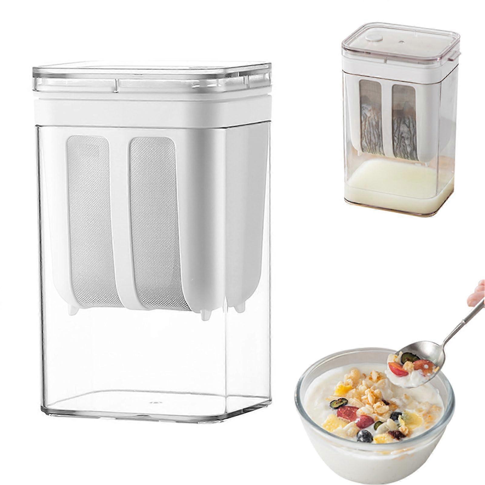 Yogurt Strainer with LeakProof Lid, 1100ml Cheese Maker for Thick Yogurt and MultiPurpose Use