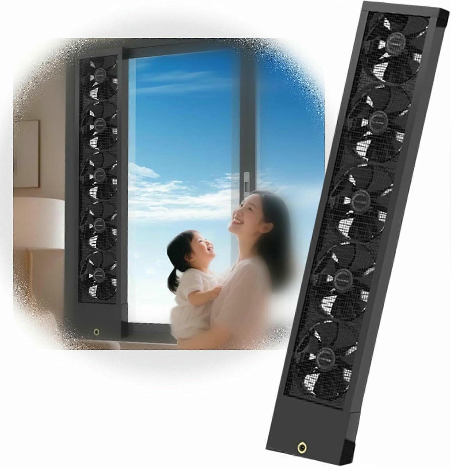 Adjustable 125130cm Retractable Window Exhaust Fan with Stepless Speed Control for Kitchen Bathroom