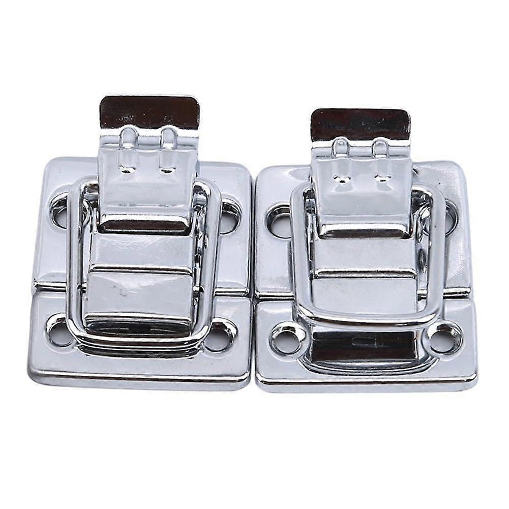 Lever Latch Chrome Plated for Chest Box Suitcase Toolbox 4.5x3cm Secure Lock 2 Pack