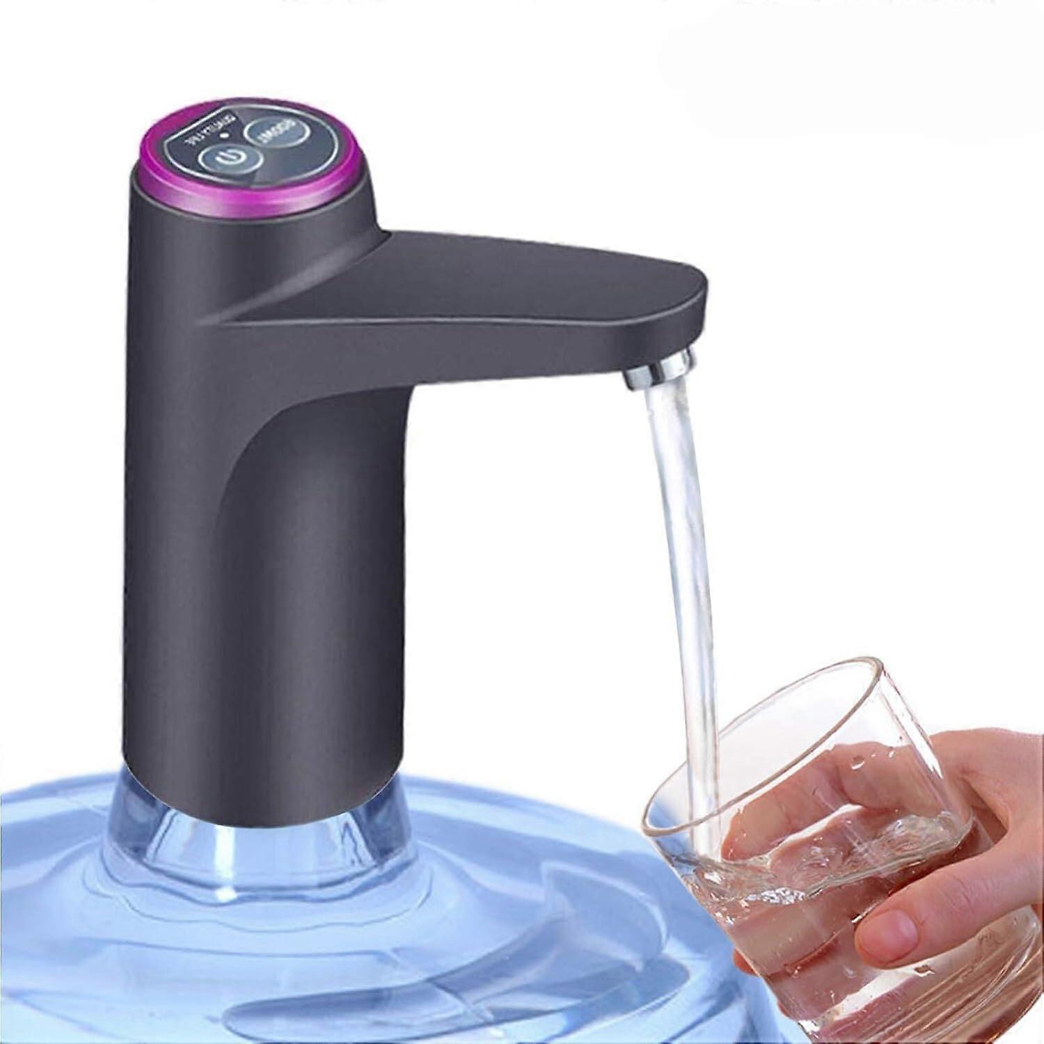 Electric Water Bottle Dispenser with USB Rechargeable Pump and Universal Bottle Compatibility