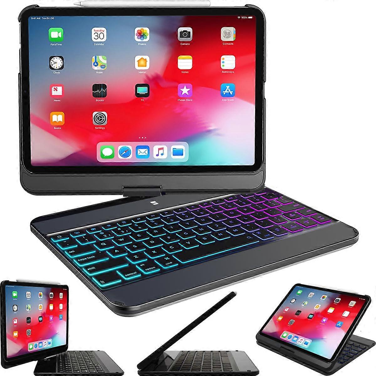 Keyboard Case with Backlit Bluetooth for iPad Pro 12.9 6th 5th 4th Gen, Black