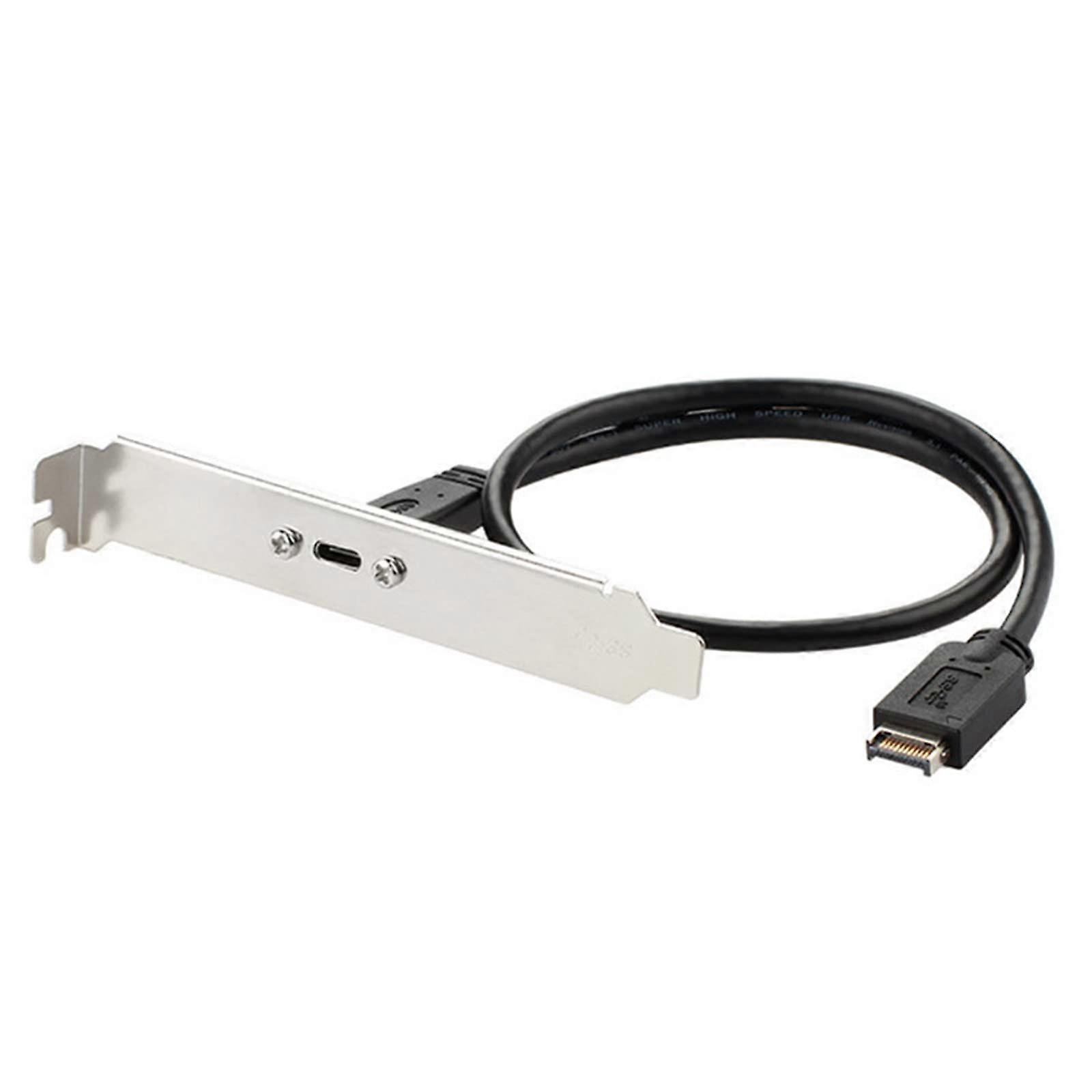 USB 3.1 TypeE to TypeC Adapter 50cm Shielded PCI Bracket for Speed Data Transfer