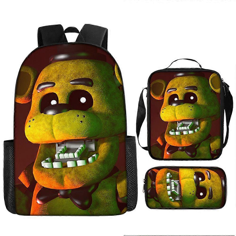 Five Nights Backpack, School Bag, Children's School Bag, Backpack, Men's Backpack, Laptop Backpack, Three-piece Backpack