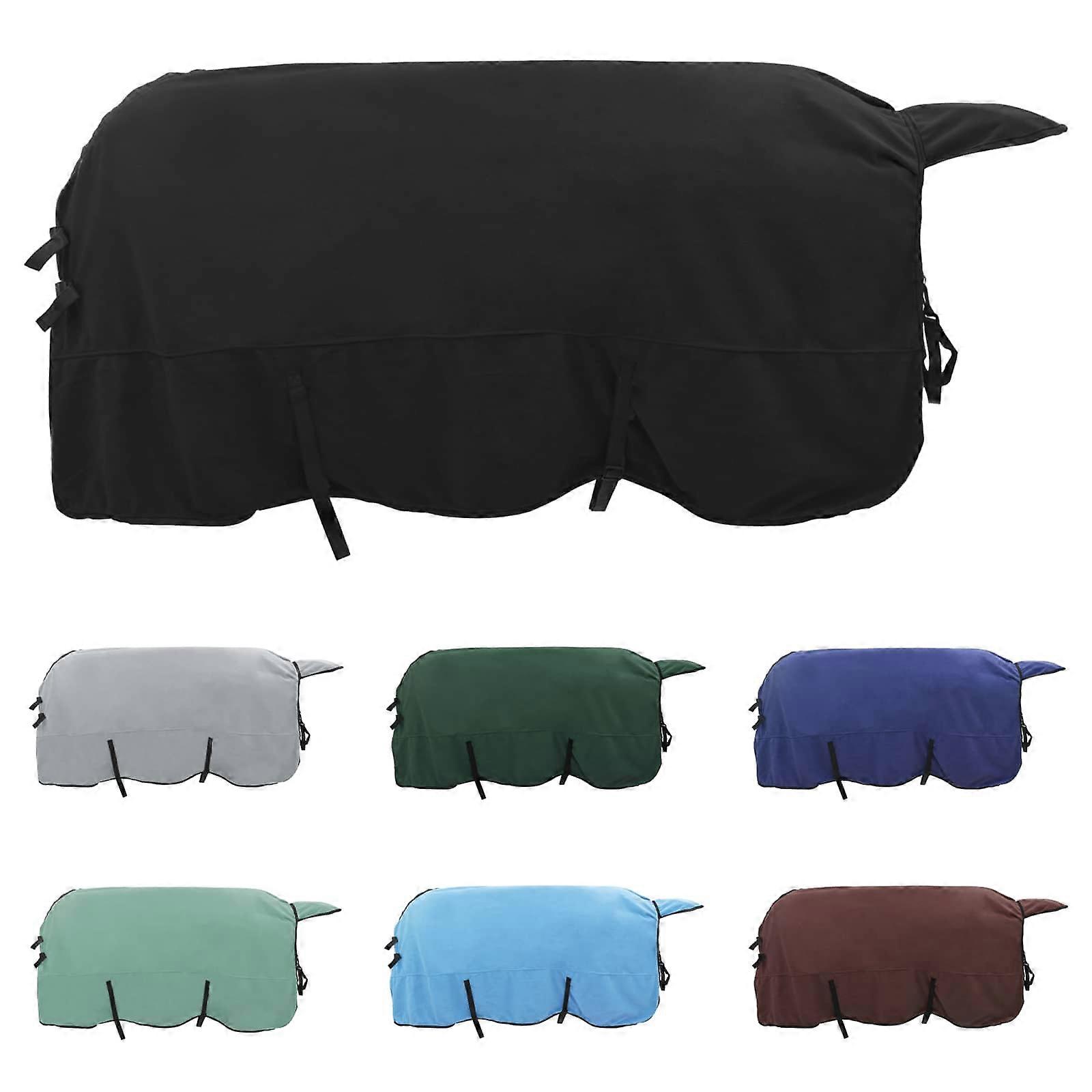 vidaXL Paardendeken Zwart Polyester