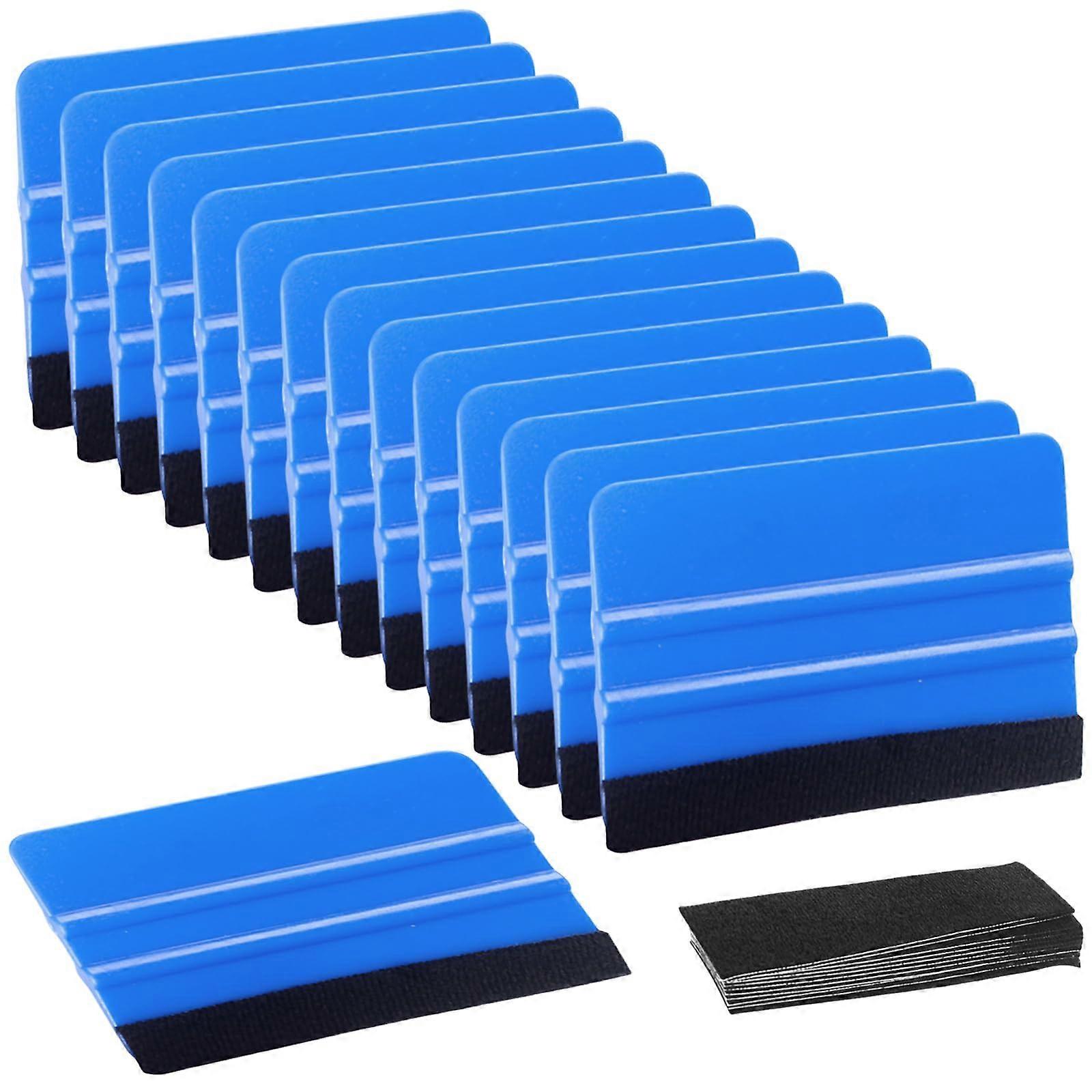 15pcs Vinyl Wrap Squeegee with Felt Edge for Scratch Car Wrap and Window Tint Application