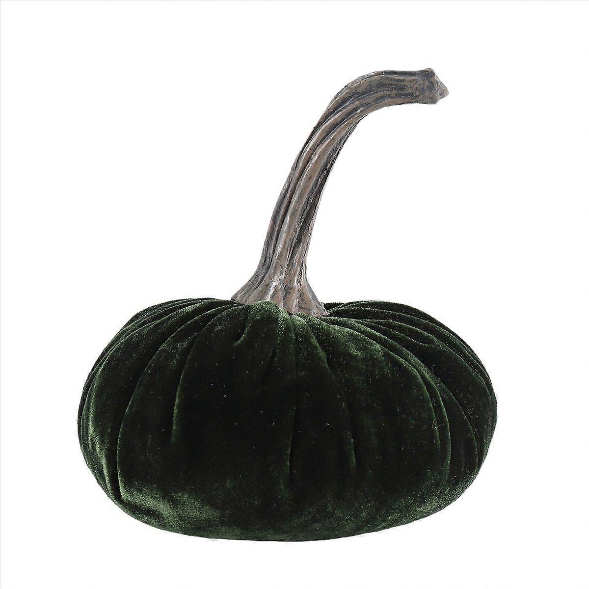 Large Velvet Pumpkins for Decorating,Halloween Home Decor(Green)