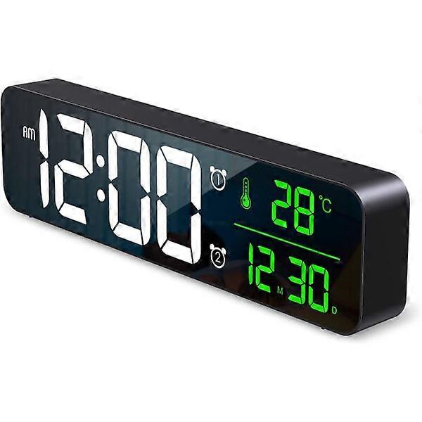 Digital Wall Clock with Temperature and Date Display USB Power Supply and Memory Function Decorative Wall Clock