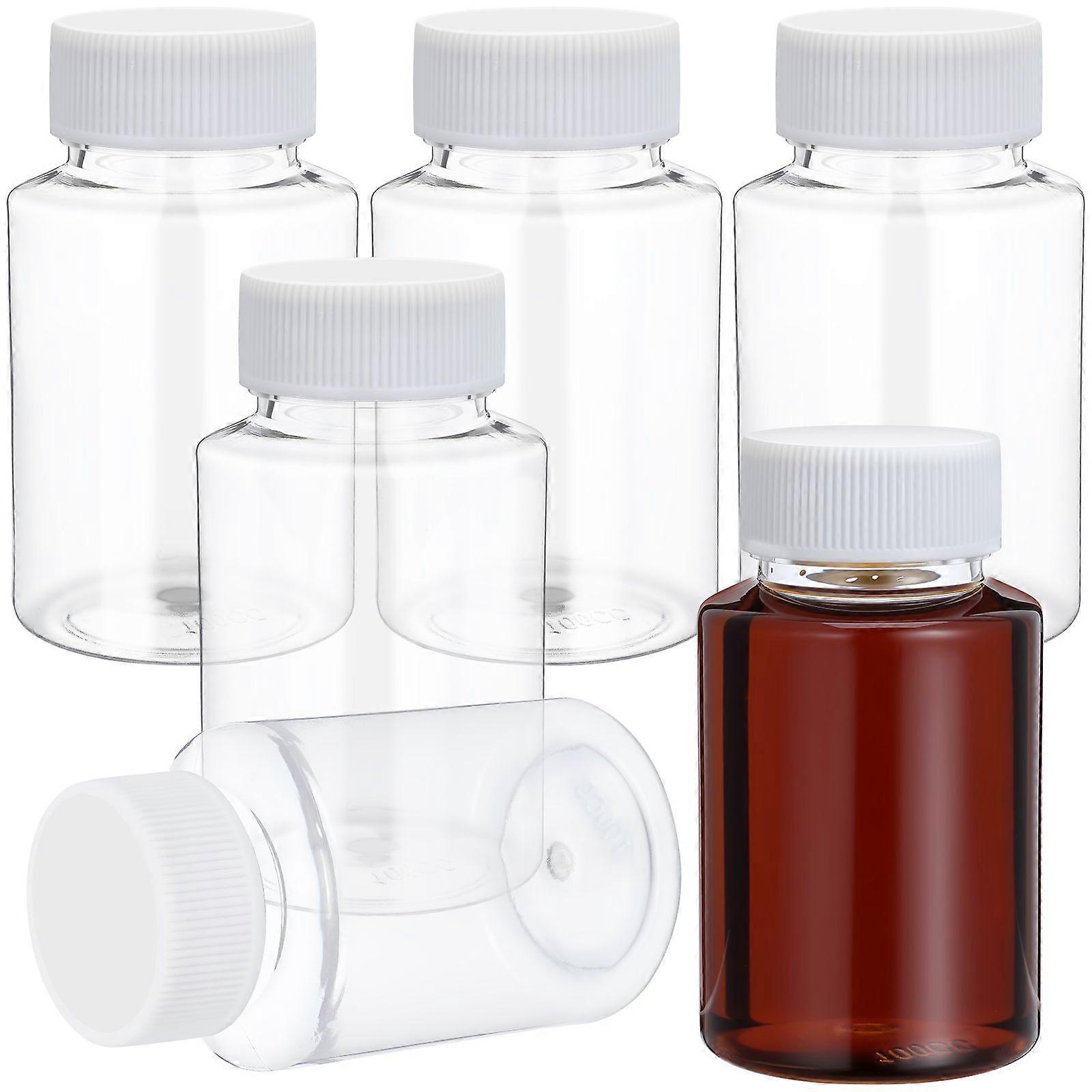 6pcs Small Bottles Oil Sample Bottle Empty Sample Vials Liquid Preservation Storage Vials with Caps 100ml