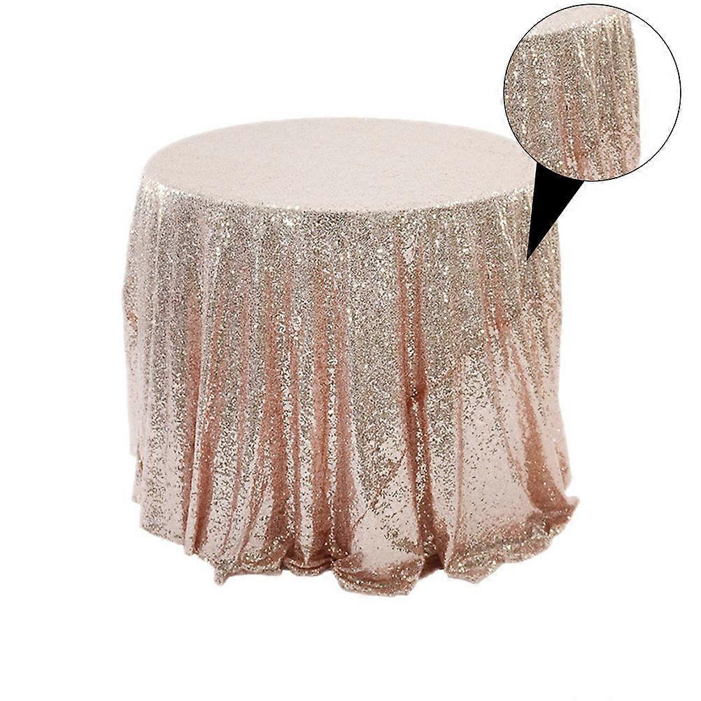 Wedding Sequin Tablecloth Round Table Cover for 2Pcs Event Use