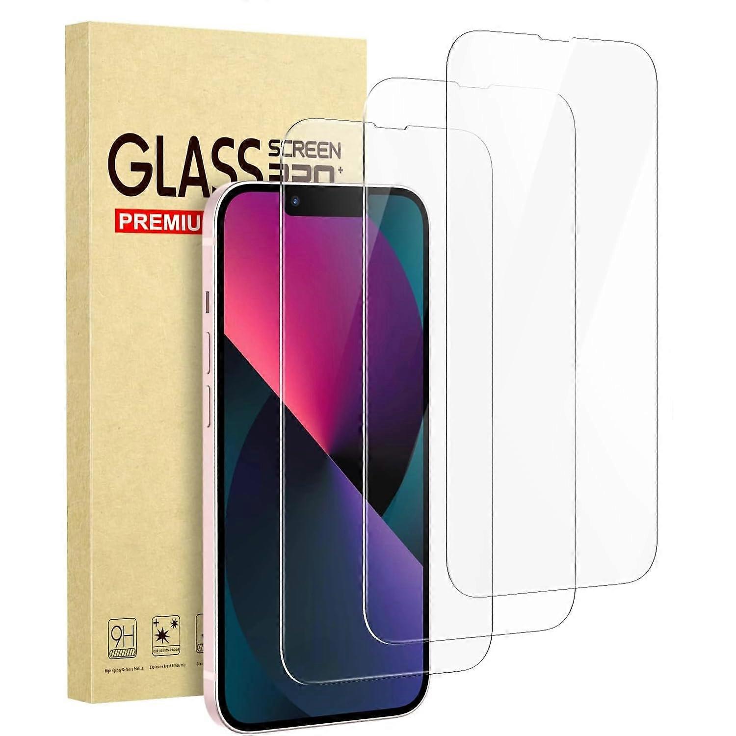 3 Pack Screen Protector for iPhone 13 with Camera Lens Protection, ScratchResistant Tempered Glass