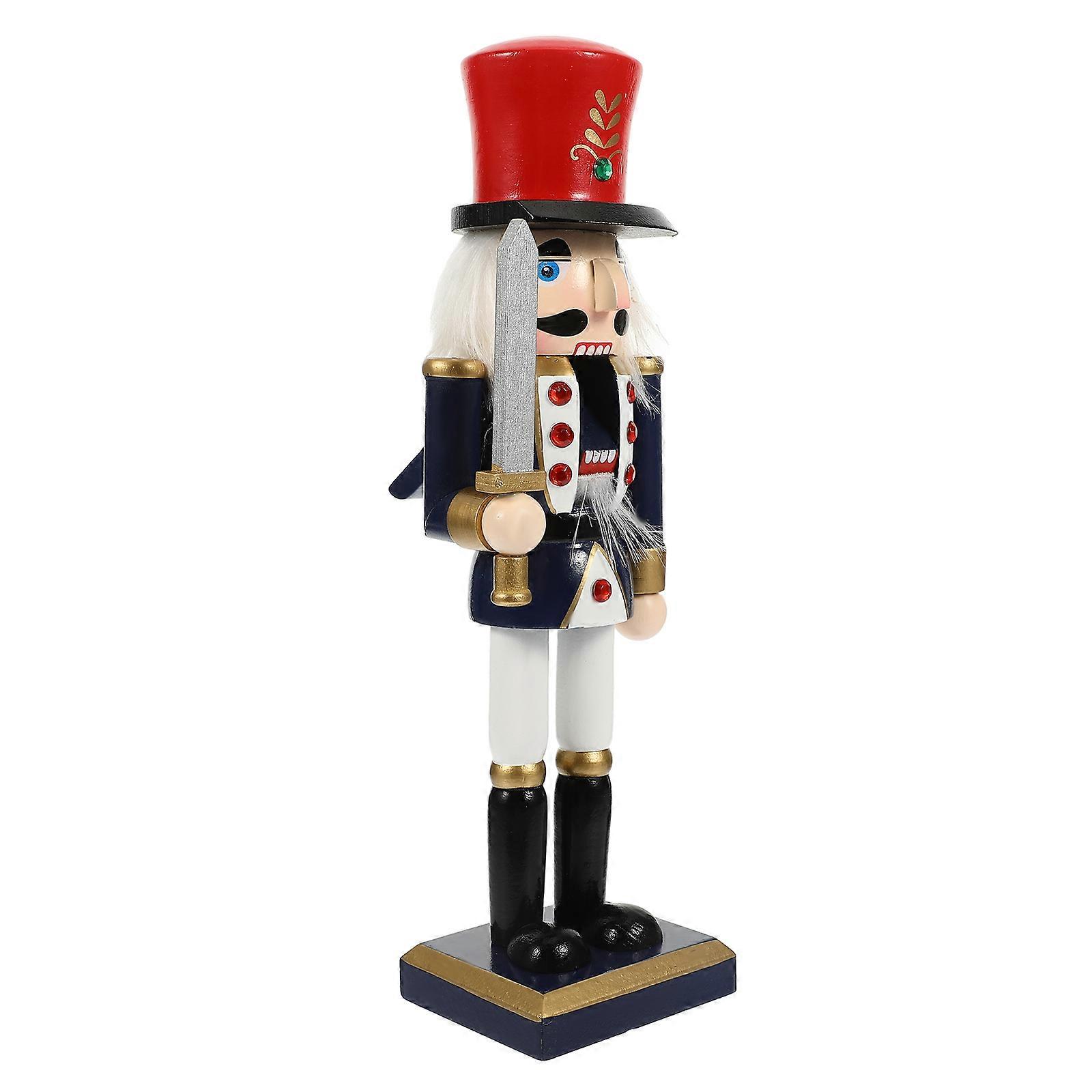 Wood Nutcracker Ornament Nutcracker Decoration Christmas Table Decor