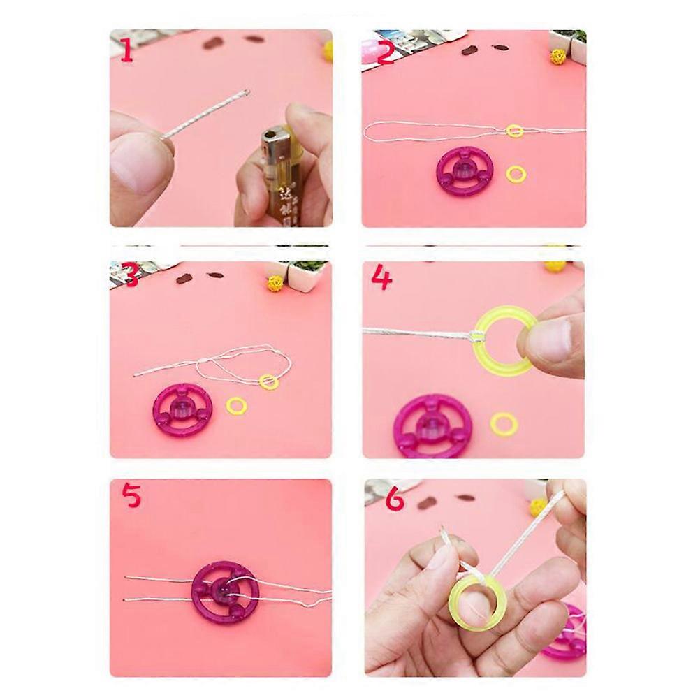 Flash Pulling Wheel Toy Kids Playing Tool with 10Pcs Assorted Colors