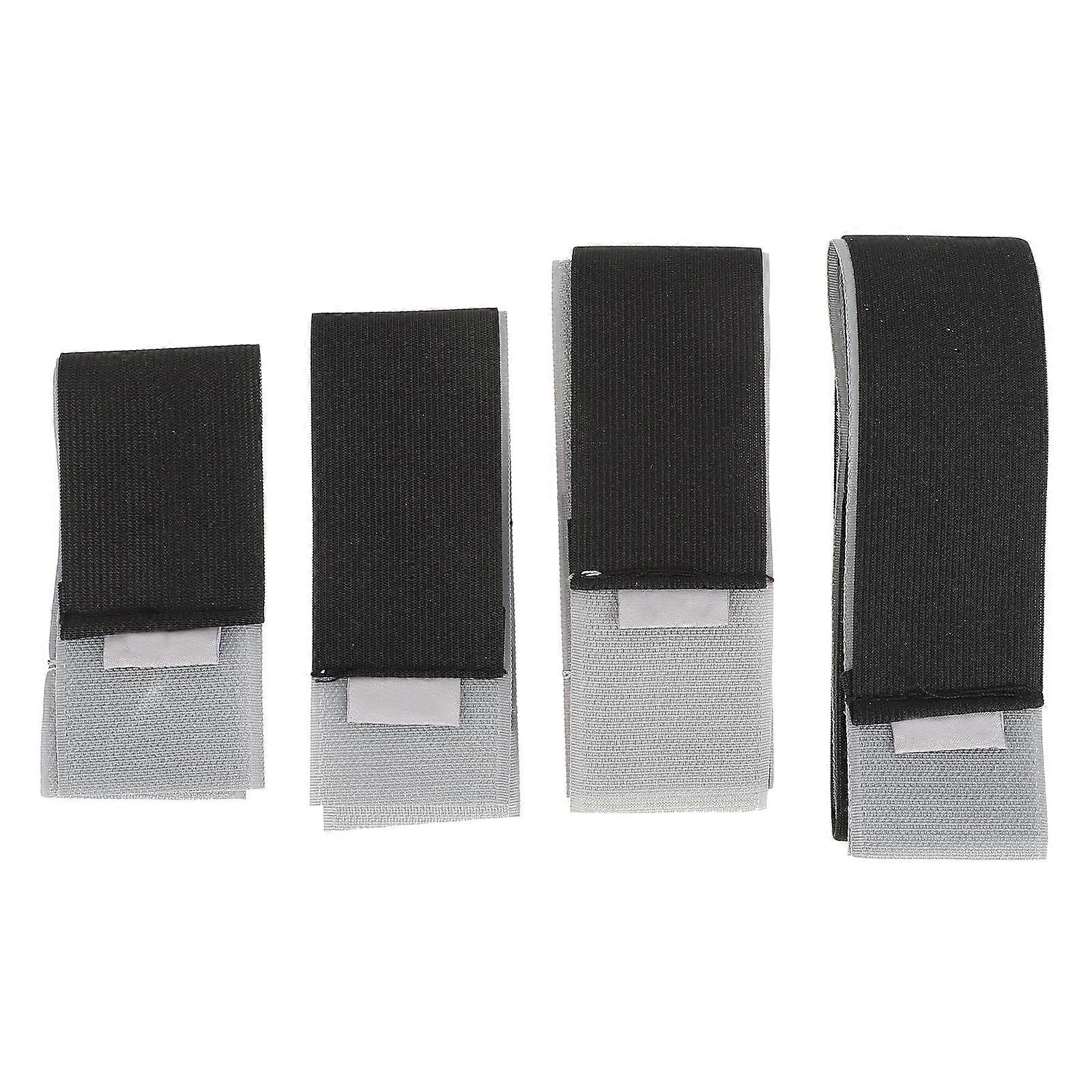 Car Trunk Organizer Strap for Storage 4Pcs Durable Black Auto Stowing Belt