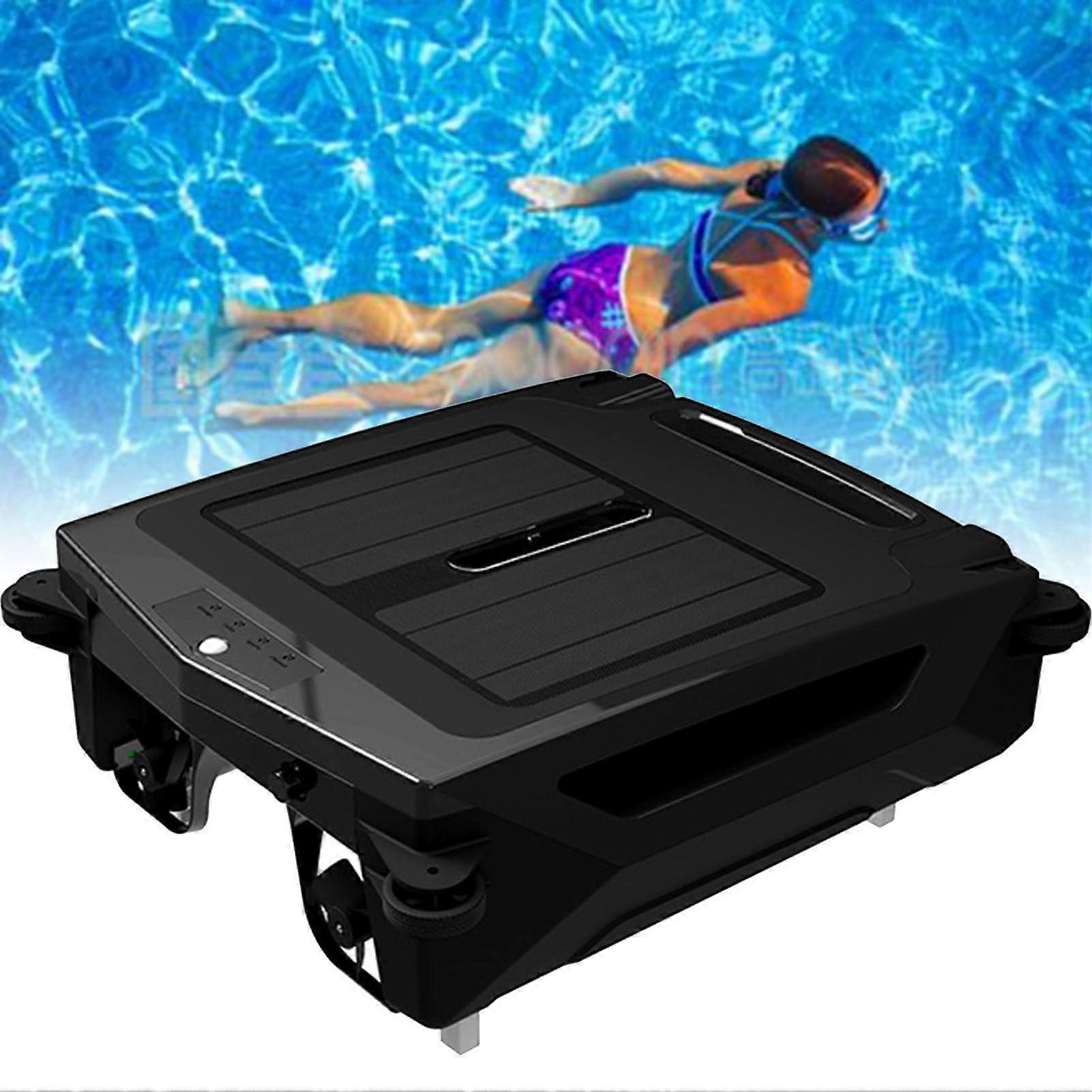 Solar Pool Skimmer with Battery Backup, Automatic Solar Powered Pool Cleaner, Smart Obstacle Avoidance