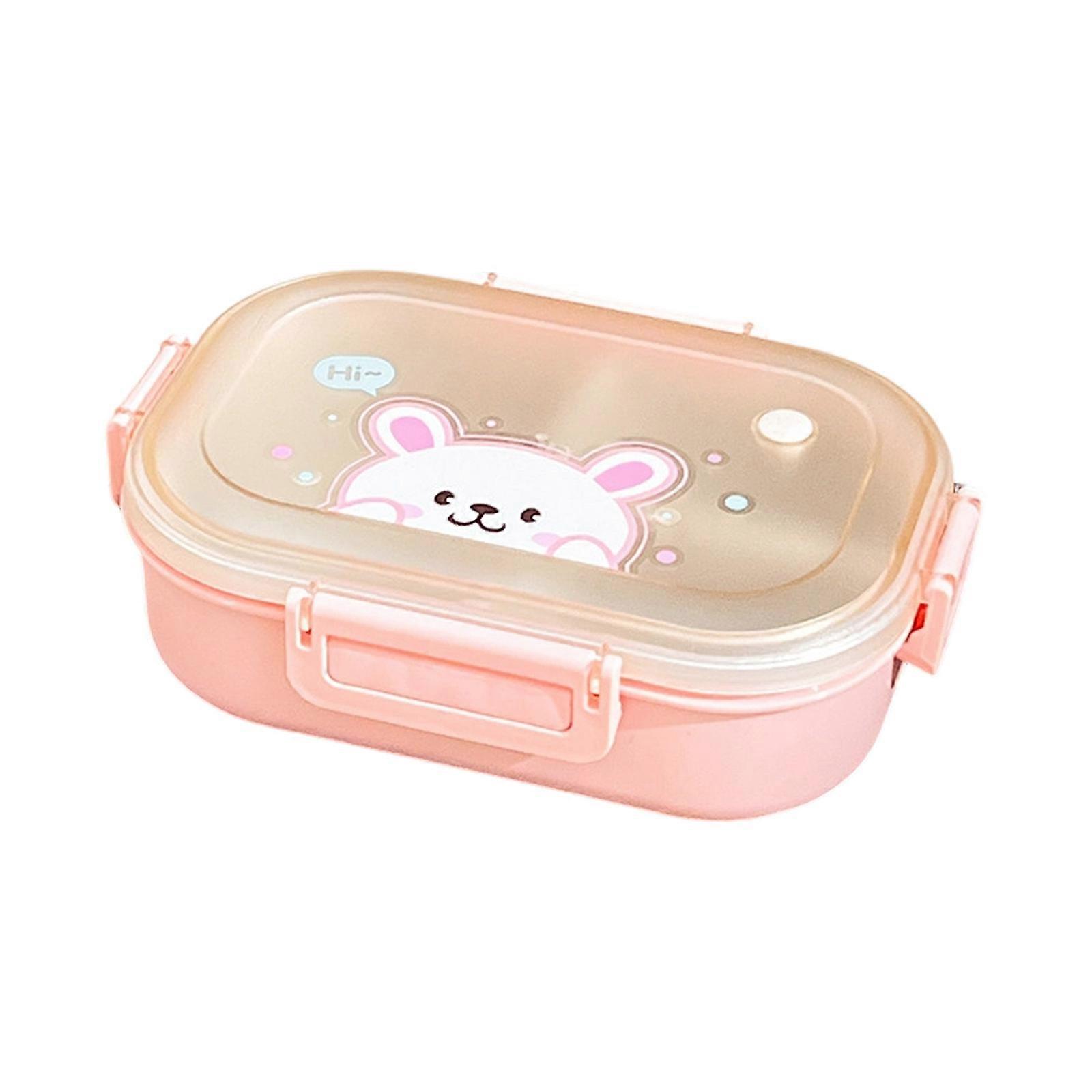 Detachable Portable Sealed Fruit Box Salad Stackable Food Container With Dividers For Organizing Meals And Snacks  Pink