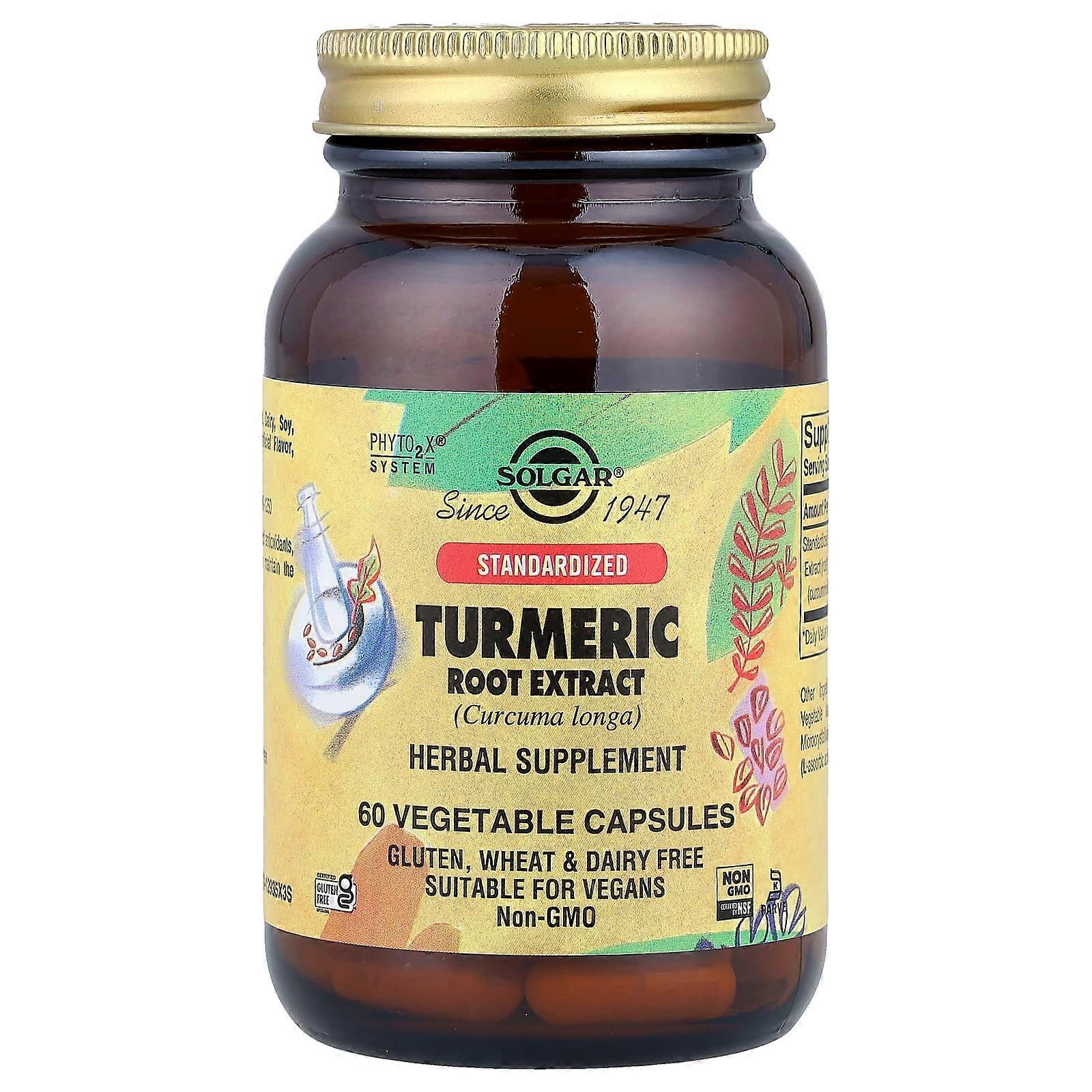 Solgar, Turmeric Root Extract, 60 Vegetable Capsules