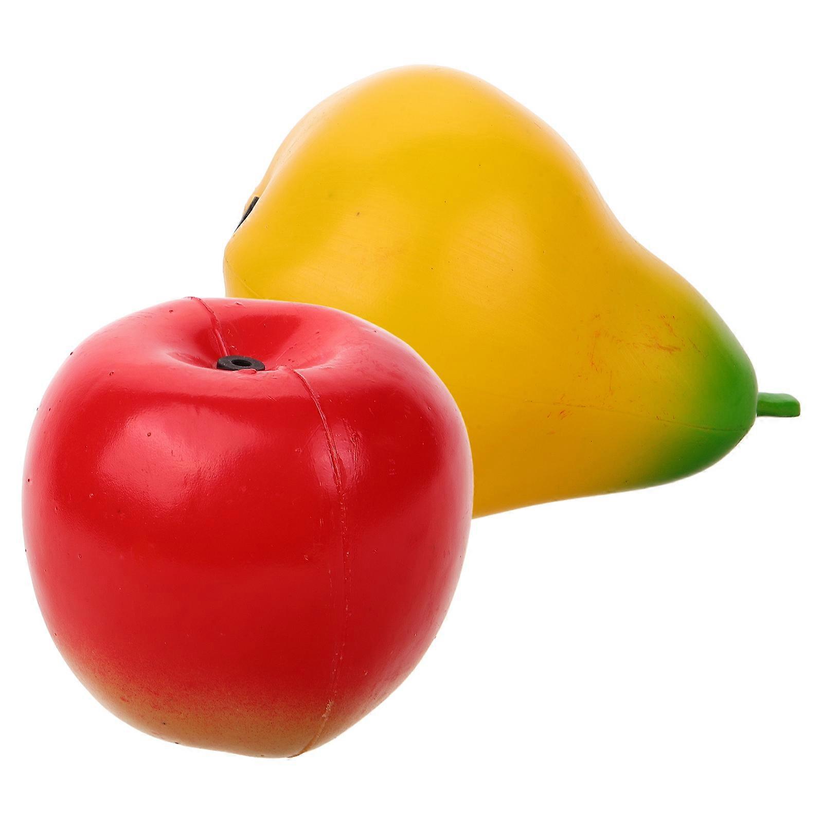 Fruit Shaker Maraca Percussion Instrument 2Pcs Plastic Early Learning Toy