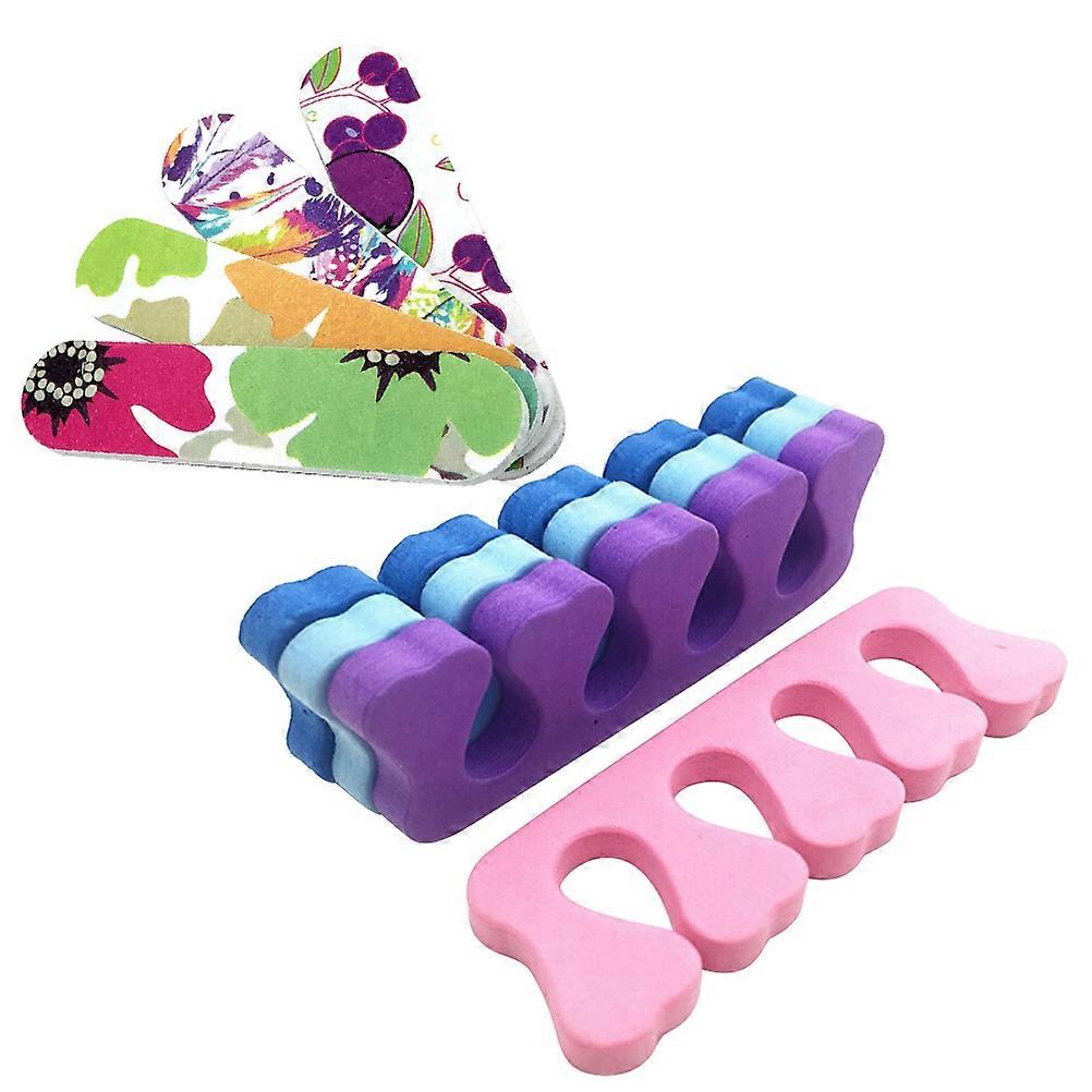 Nail File Buffer Heart Shape Toe Separators for Polishing 100Pcs