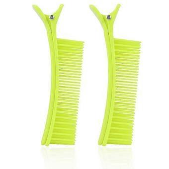 Lot de 2 pinces à cheveux de coiffure, épingles à séparation, pinces à cheveux fluorescentes intelligentes