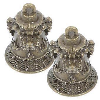 Brass Bell Vintage Car Keychain Pendants for Decoration 2Pcs