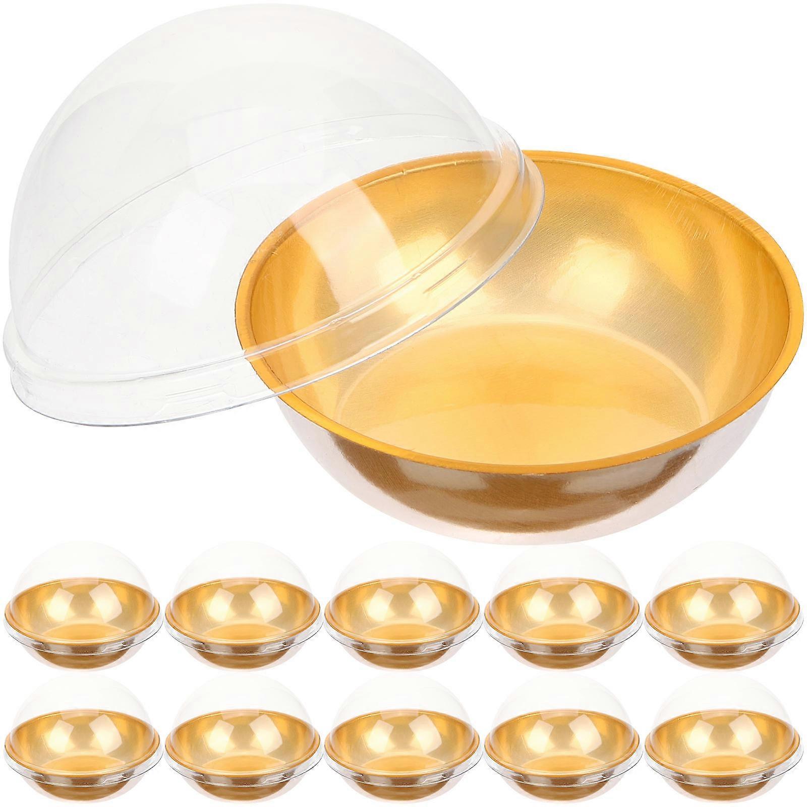 50Pcs Mini Cake Boxes Clear Round Muffin Holders Mini Dome Boxes with Lids