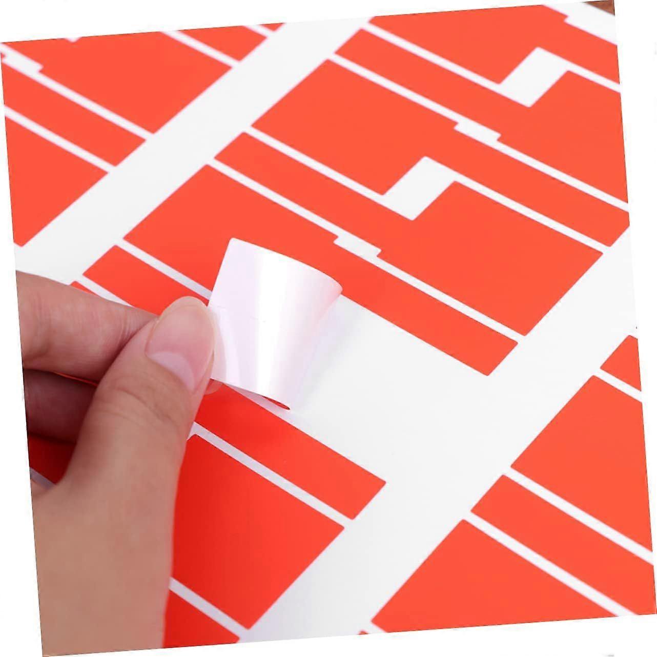 10 red self-adhesive cable identification labels for easy cable management,
