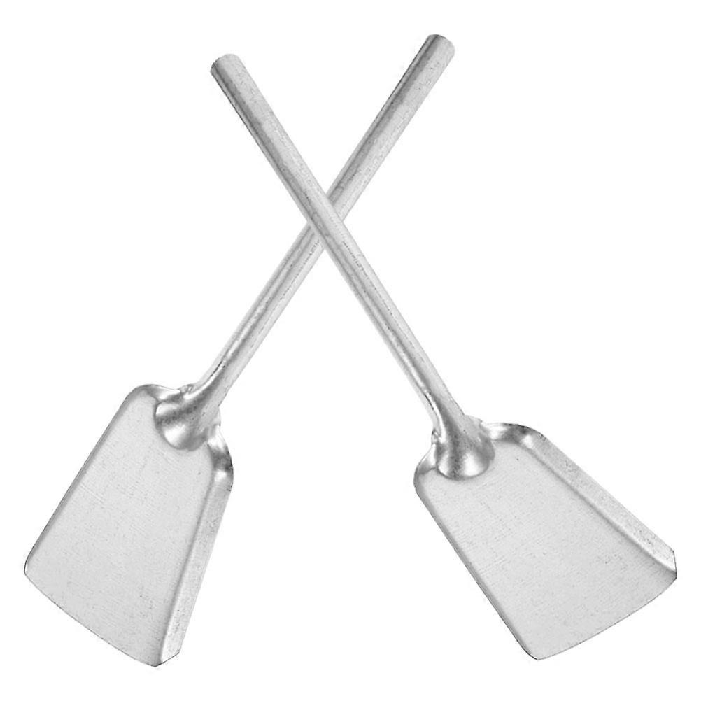Silver Fireplace Thick Coal for Kitchen 2Pcs Practical Scoop