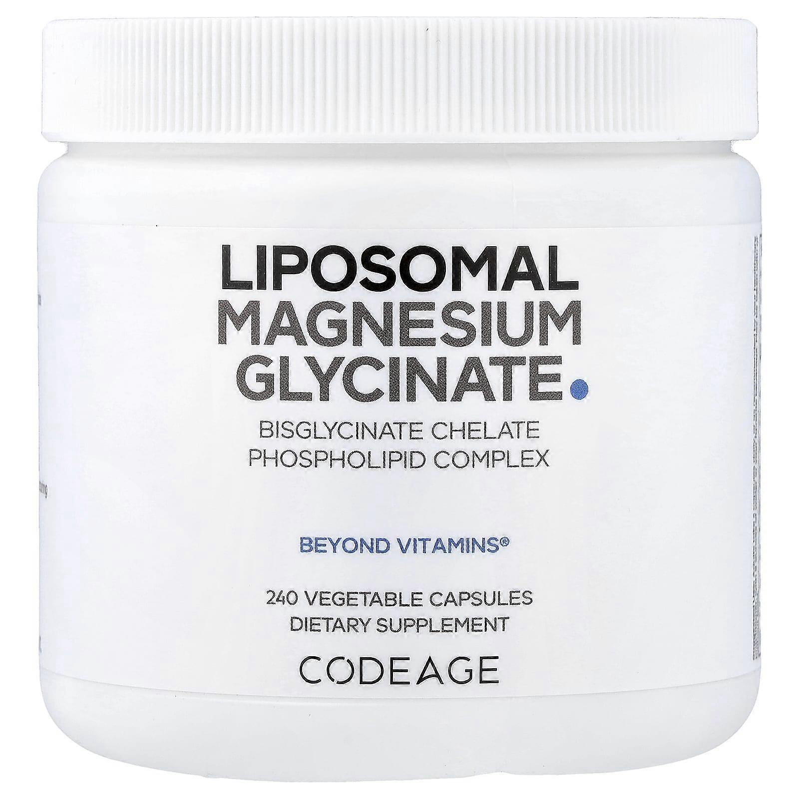 Codeage, Liposomal Magnesium Glycinate, 240 Vegetable Capsules