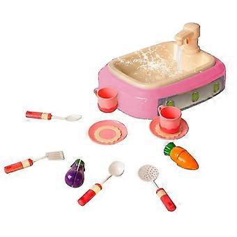Children's Kitchen Toy Set With Running Water Educational Gifts For Girls Boys New