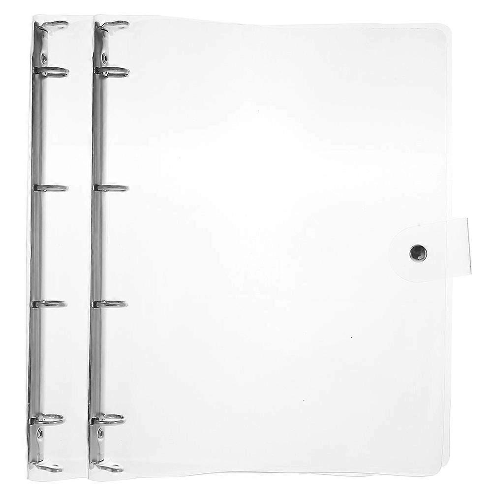 2pcs Binder Notebook Shells Plastic A4 Scrapbook Shell Plastic Binder Folder Loose-leaf Notebook Shell