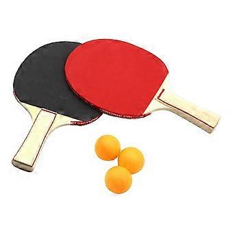 Tischtennisschläger-Set mit ergonomischem Griff - bequemer Griff, glatte Kante, feine Textur, Tischtennisschläger und Bälle im Lieferumfang enthalten