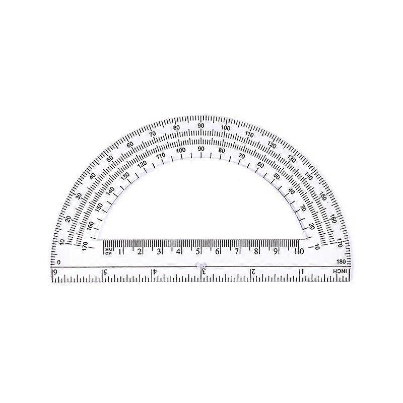 1pc 180 Degree Angle Protractor 15.2 cm with Protection Case