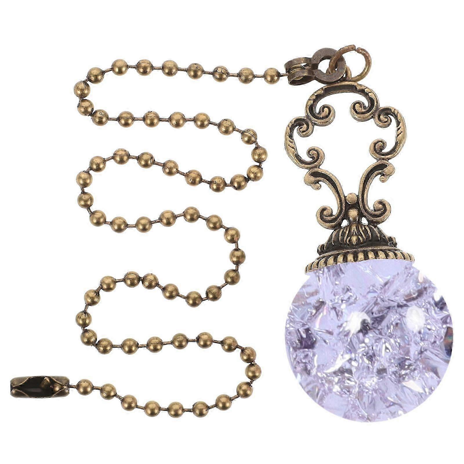 Beaded Pull Chain Ceiling Lamp Extension Decorative Metal 1Pcs