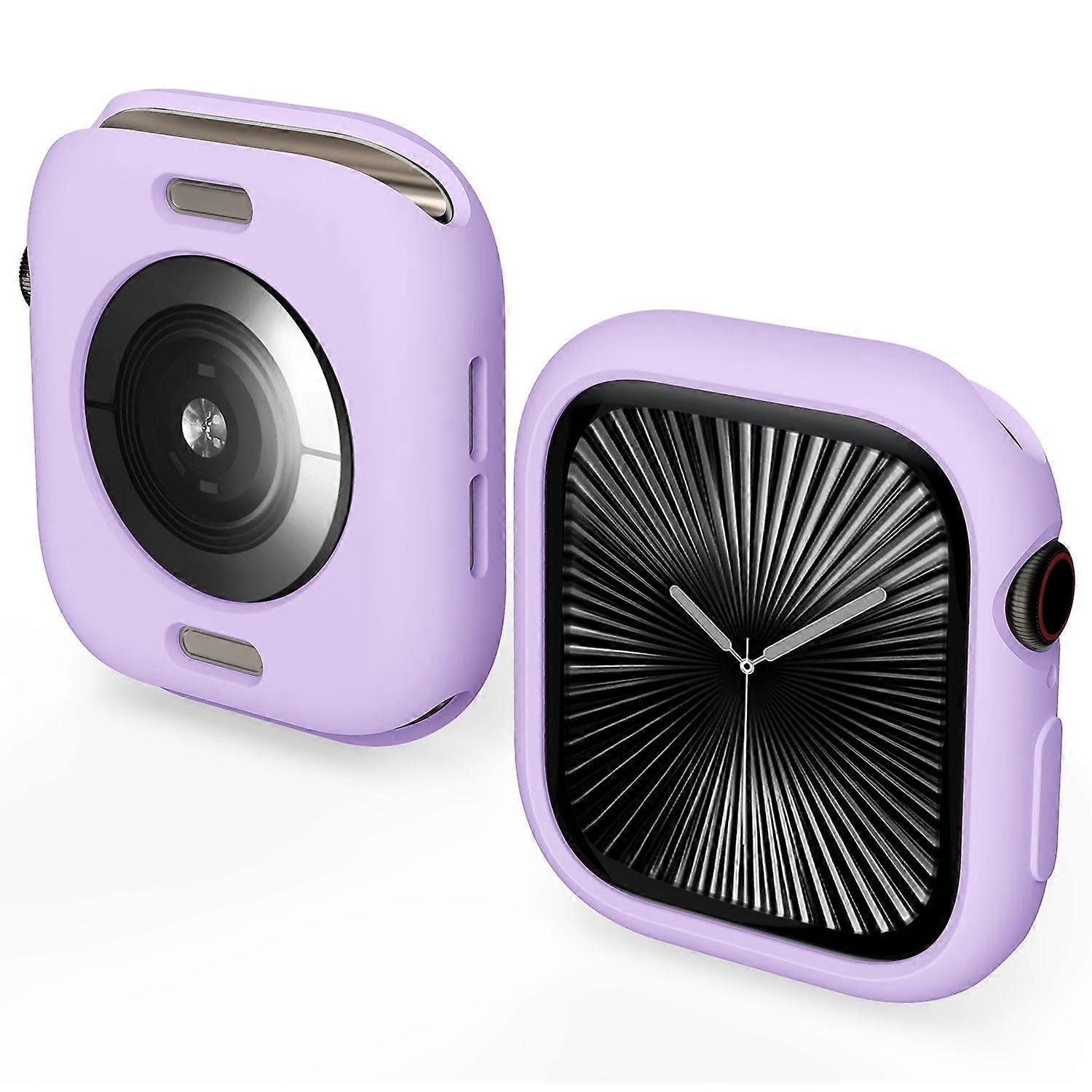 For Apple Watch Series 10 46mm Candy Design Smart Watch TPU Case Cover Purple