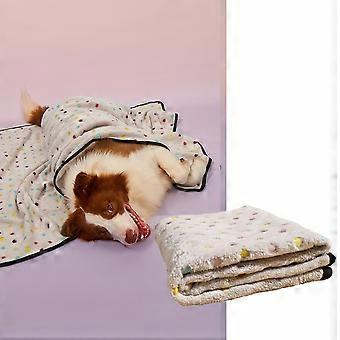 Pet Blanket, Ultra-Soft Comfortable Warm Plush Polka Dot Pattern with Black Border, 1 Piece