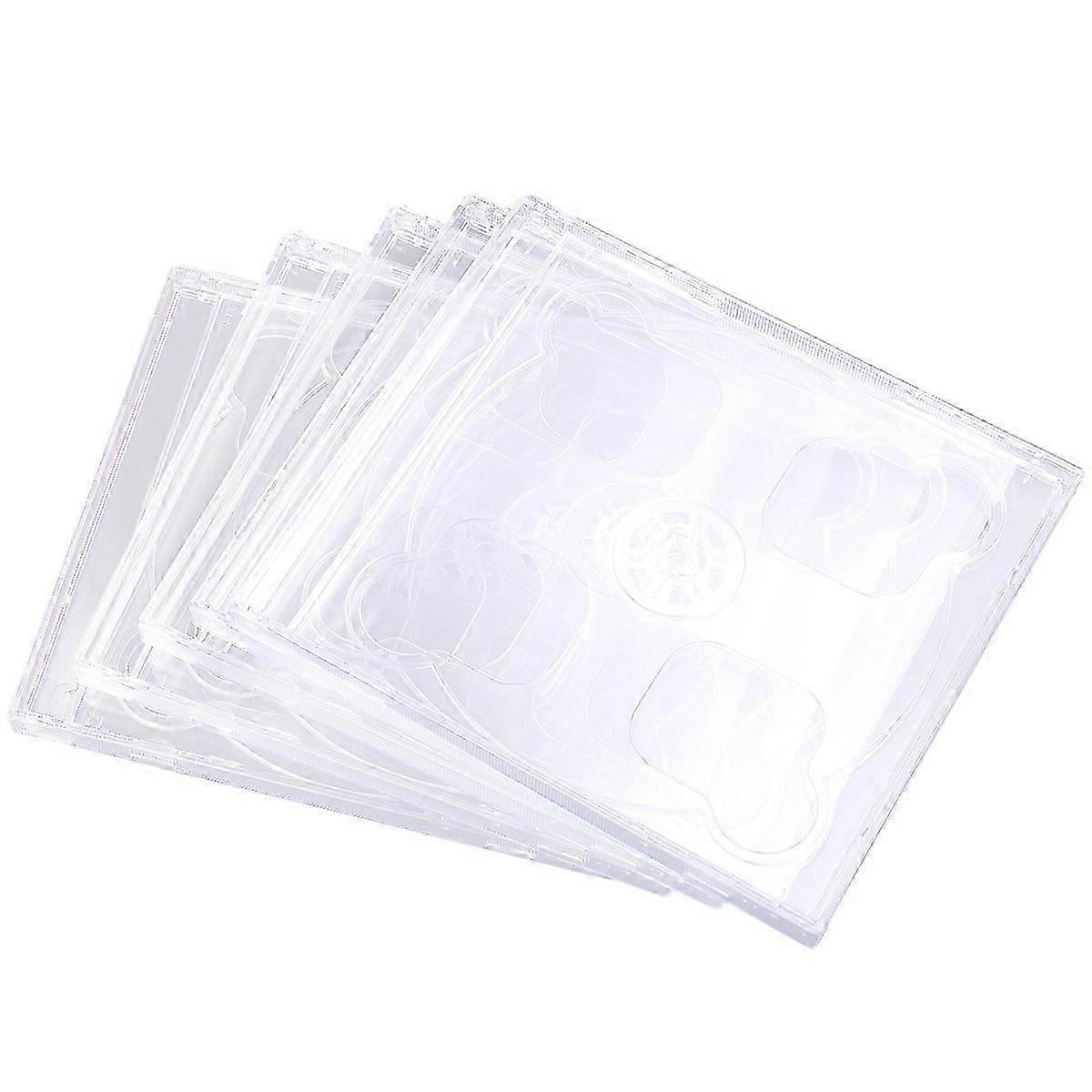 5Pcs Standard Clear CD Cases For CD Storage, Breakage Prevention