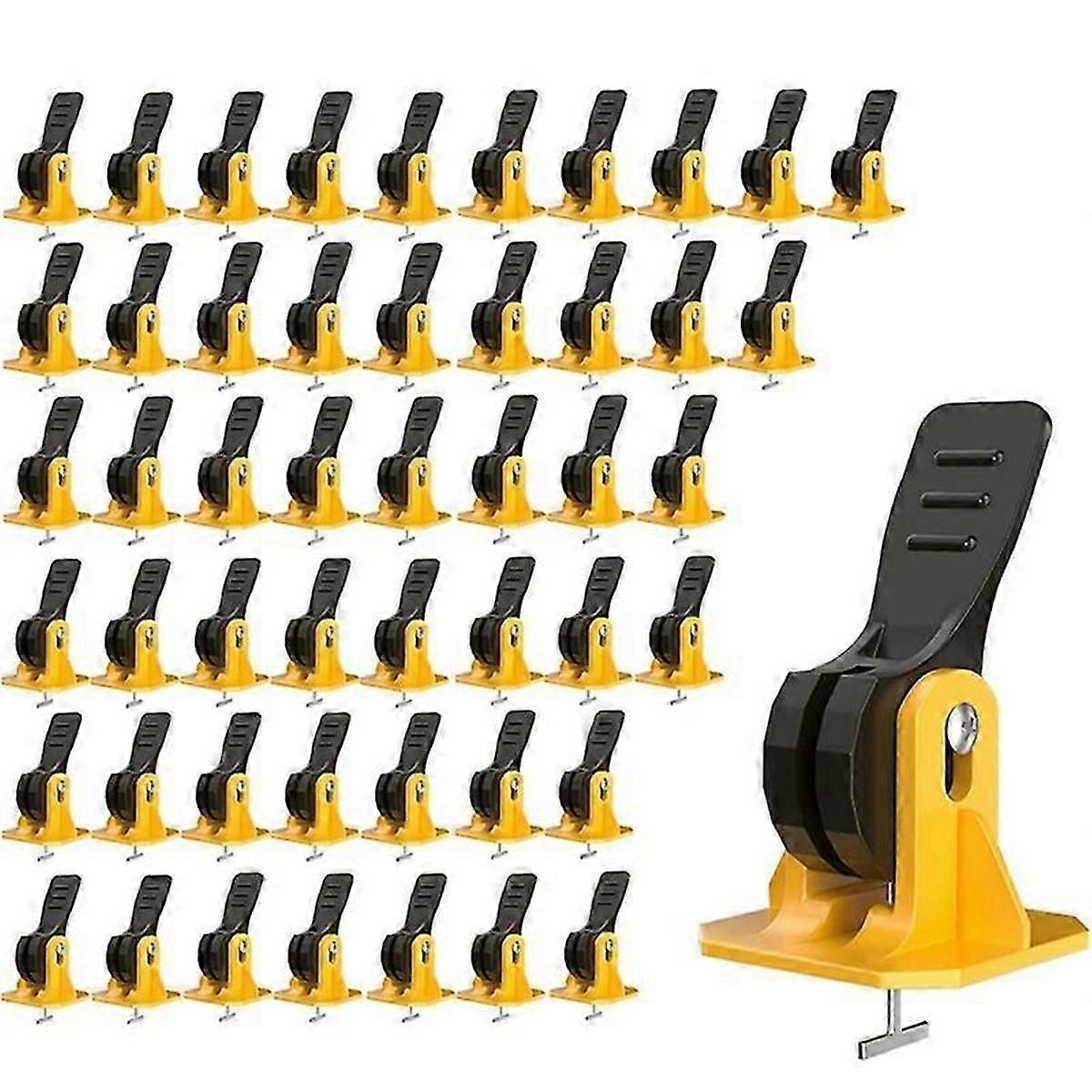 50 PCS Tile Tools suitable for Leveling Installation, Reusable Tile Leveling System, Floor Leveling Tools, Ti