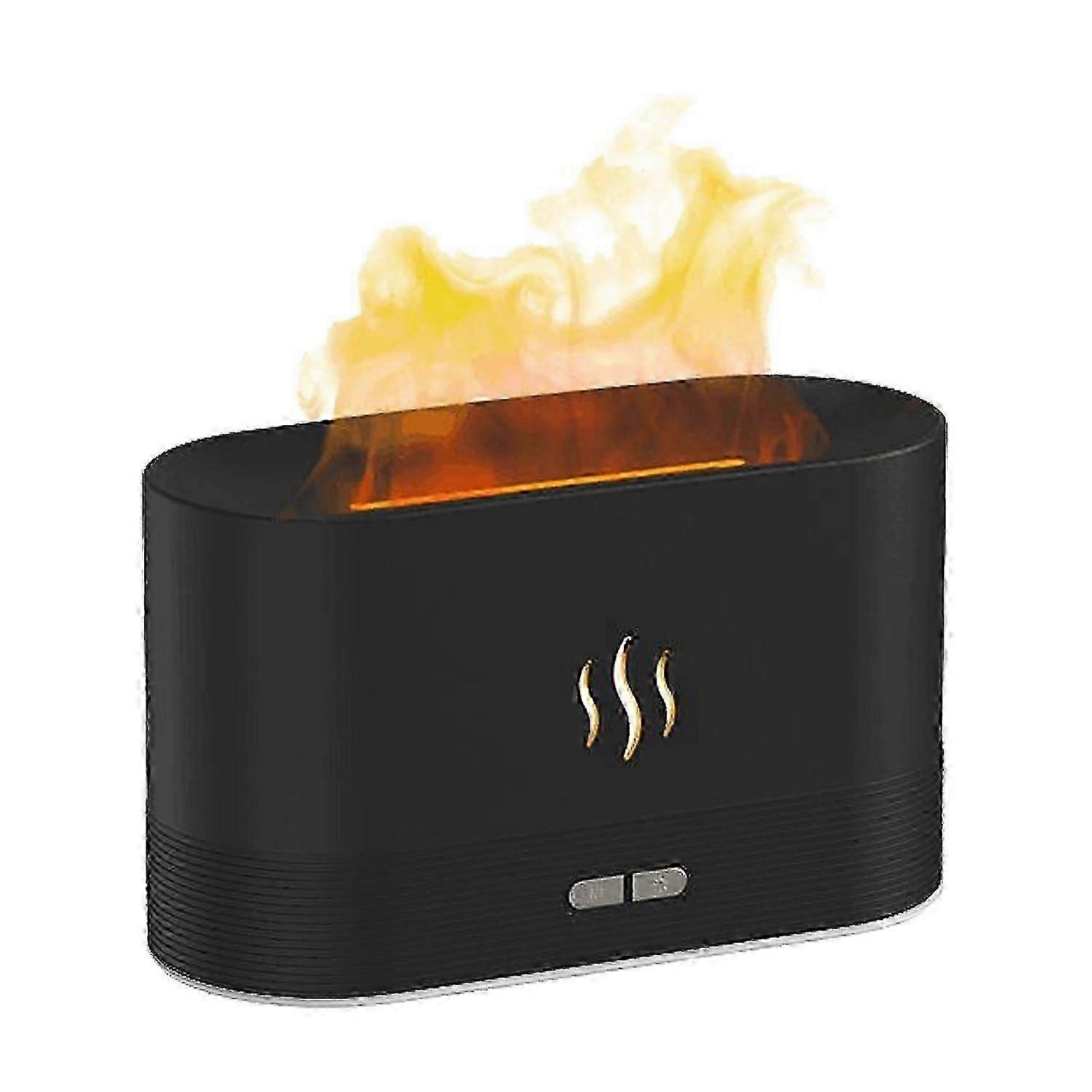 Simulation Flame Mist Humidifier Essential Oil Diffuser USB Plug-in 2 Brightness Night Light Quiet