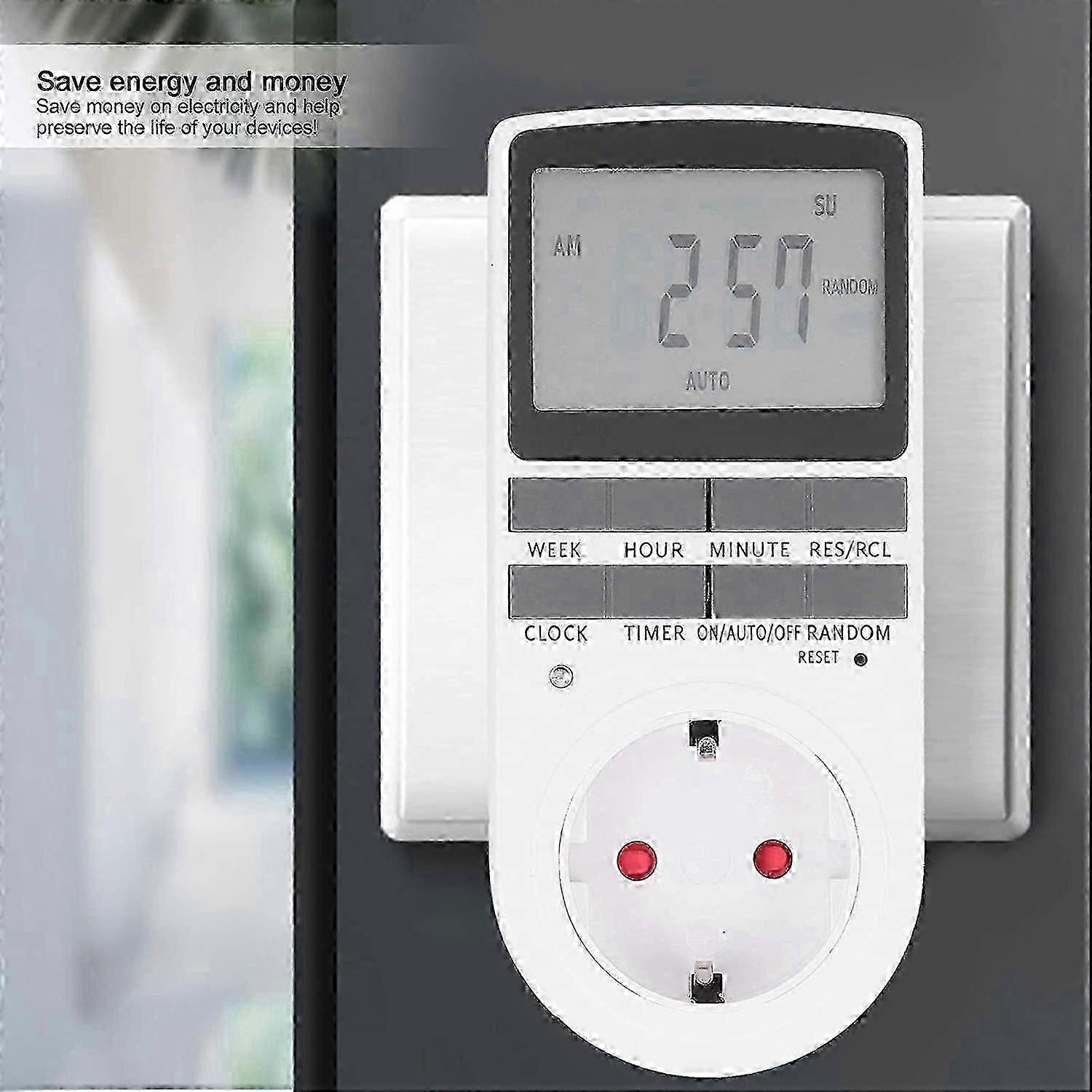 Timer Socket 12/24h LCD Display Timer,for Kitchen Appliance AC220V