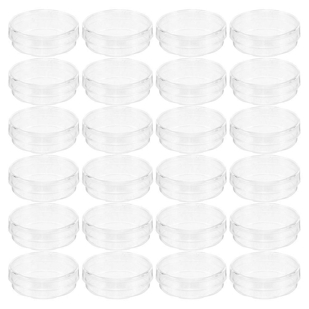 Petri Dish Transparent Plastic for Lab Cell Observation 100Pcs